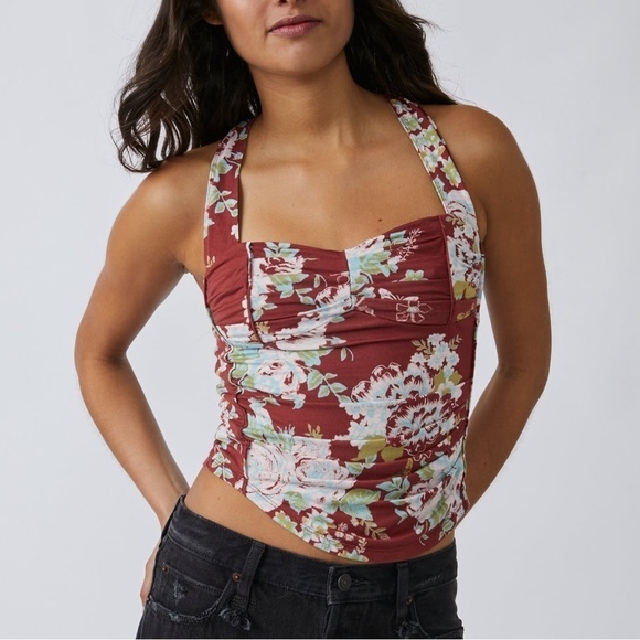 Free People Tops - Free People Ginger Snap Top in Rust Criss Cross Strappy OB1669468 Size Medium